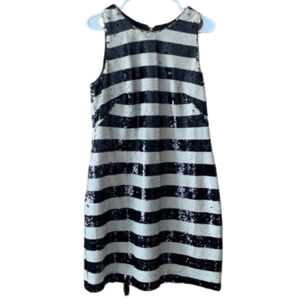 Eliza J Reversible Striped Sequin Dress Size 12